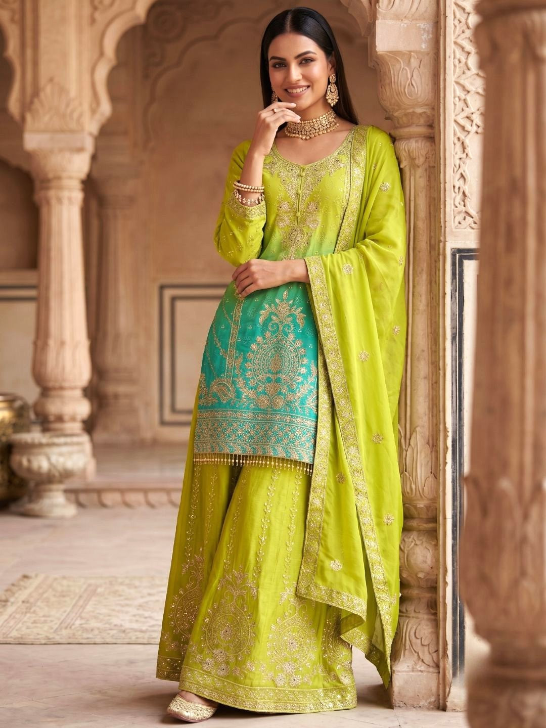Chaitali Hariyali Full Work Suit Set