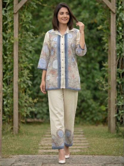 Viyona spatial printed co-ord set