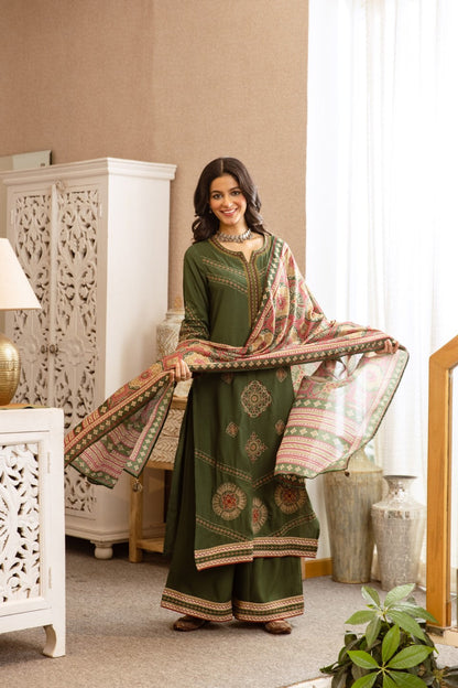Karen sage embroidery cotton suit set