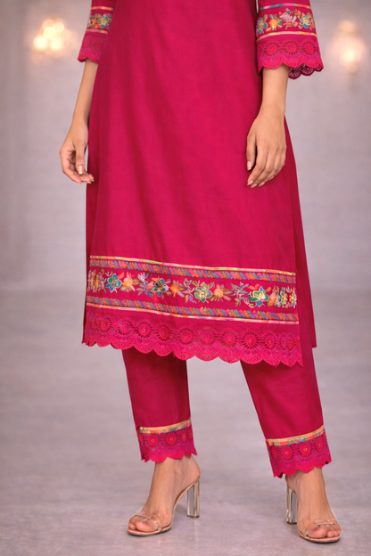 Nazia Rouge Embroidery Full Work Suit Set