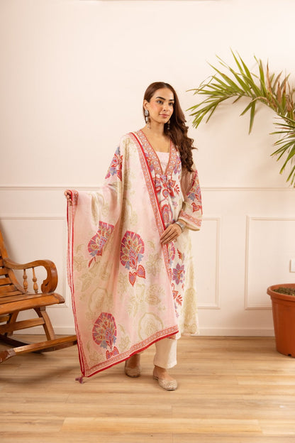 Karen ecru cotton suit set