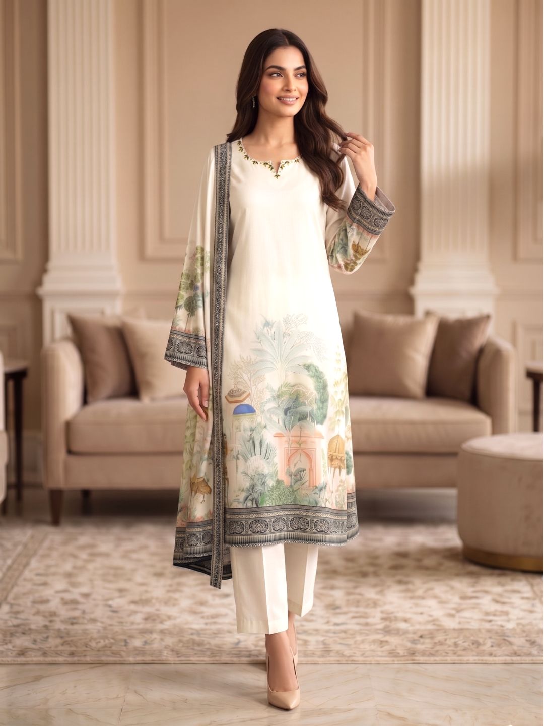 SAKSHI DOVE COTTON SUIT SET