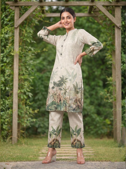 Shanti Fauna Printed Work Co-ord Set
