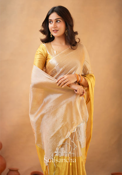 Dhiyona SS Regal Split Elegance Handloom Tissue Cotton Saree