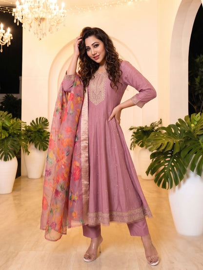 Shanti Salmon Full Work Suit Set