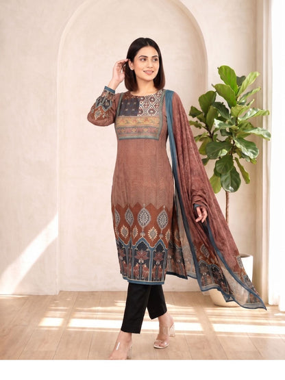 Aranya Walnut Pure Cotton Suit Set