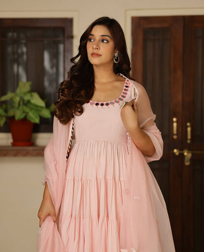 Kusum Pink Cotton Suit Set