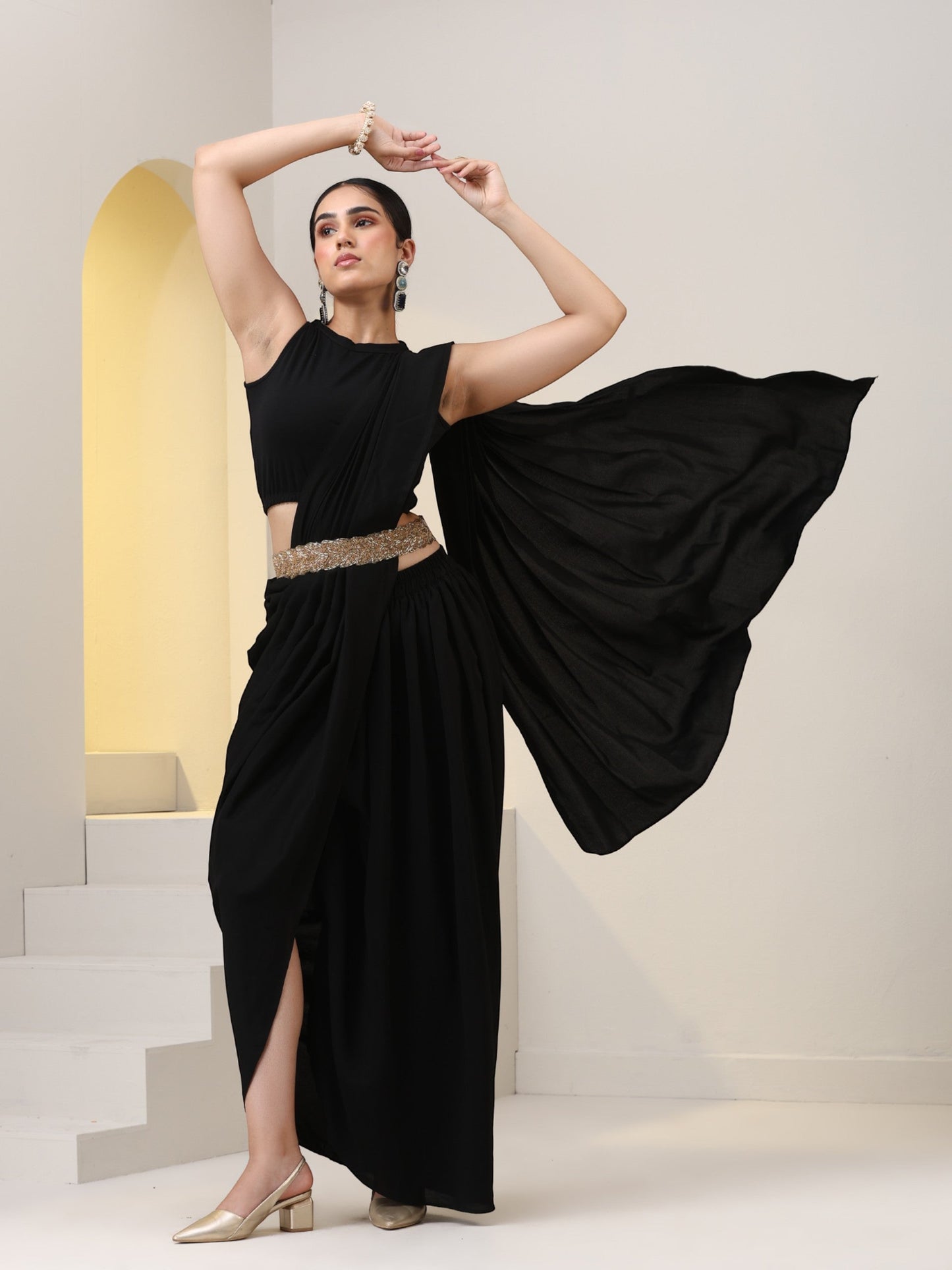 Dhiyona ST Golden Embellished Braided Belt