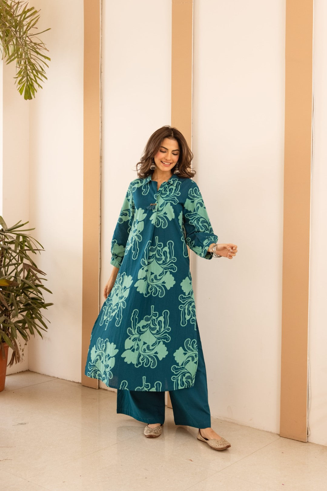 Karen spring cotton kurta pant set