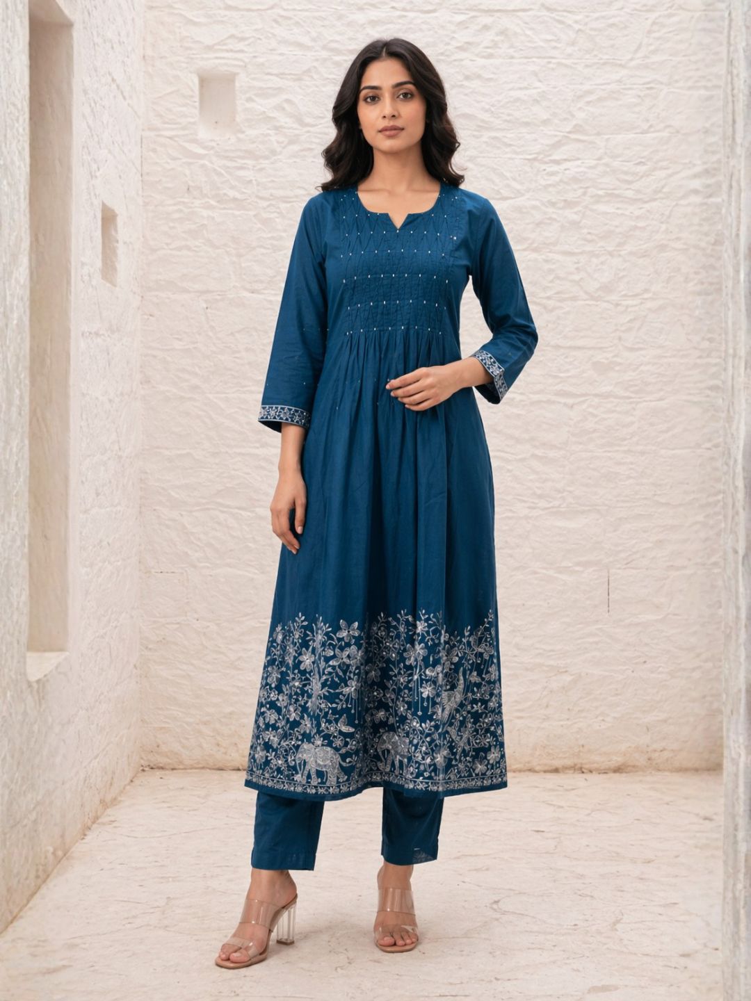 Vairagi Nile Cotton Embroidered Suit Set