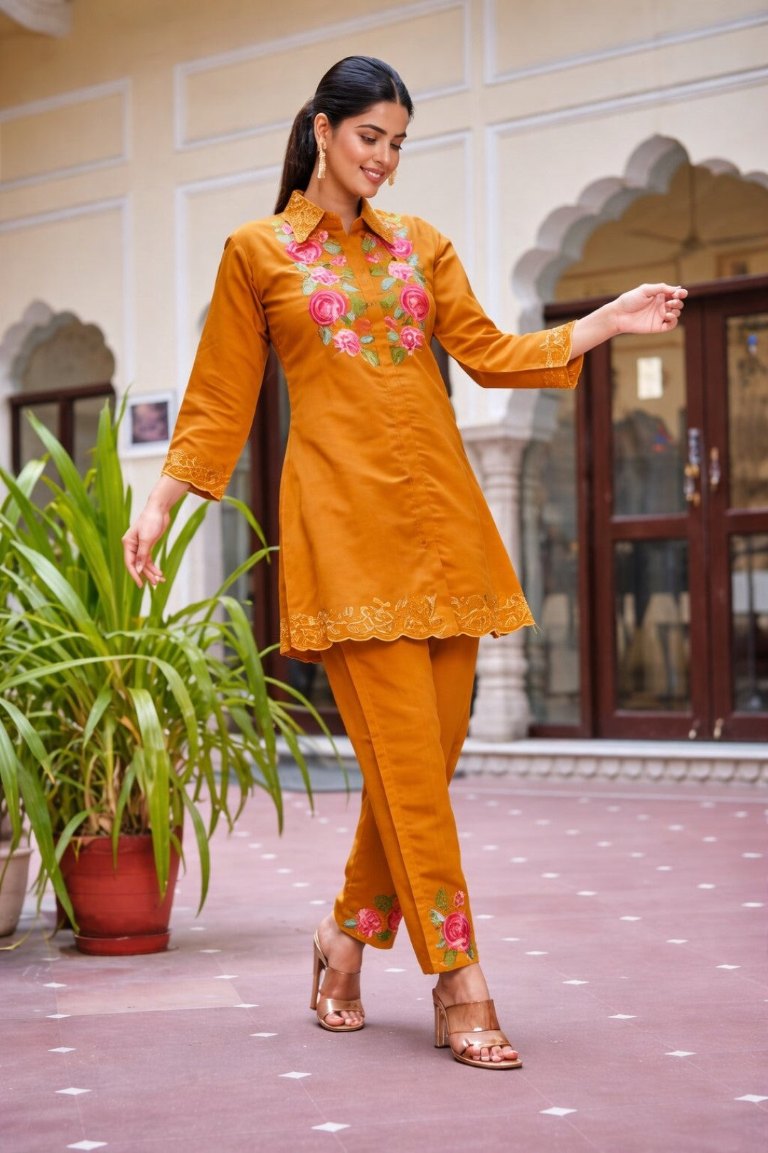 Darika Sunrise Embroidered Co-ord Set