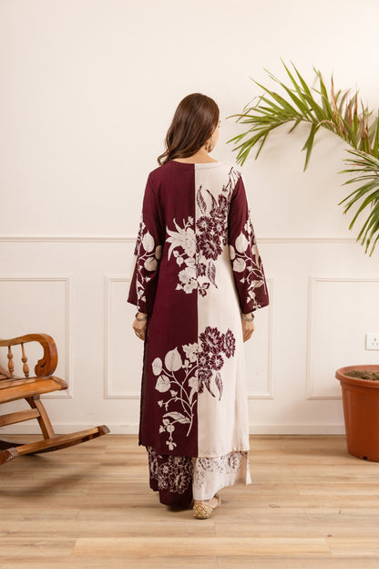 Karen mahagony printed cotton kurta pant set