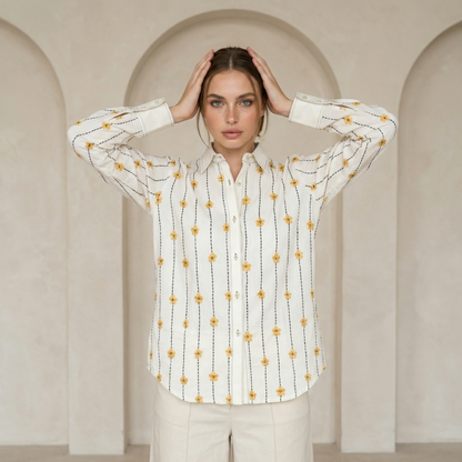 Molly daisy embroidery cotton co-ord set