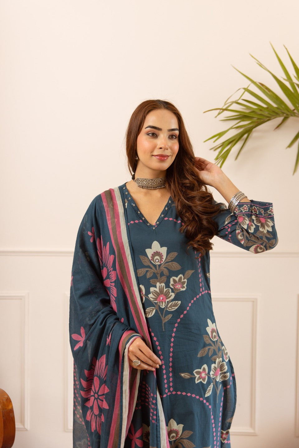 Karen aegean cotton suit set