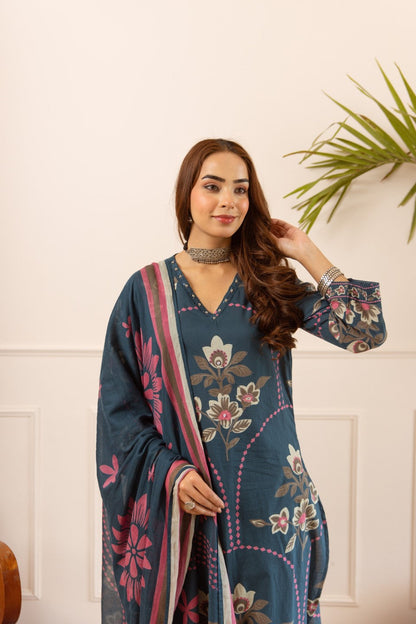 Karen aegean cotton suit set