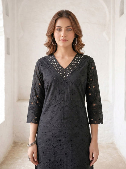 LIPIKA ONYX SCHIFFLI COTTON CO-ORD SET