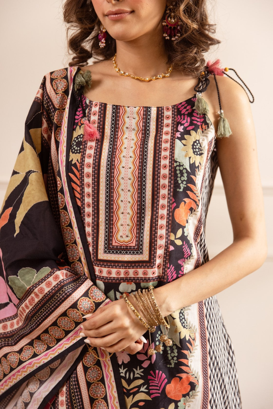 Karen Moonstone printed cotton suit set