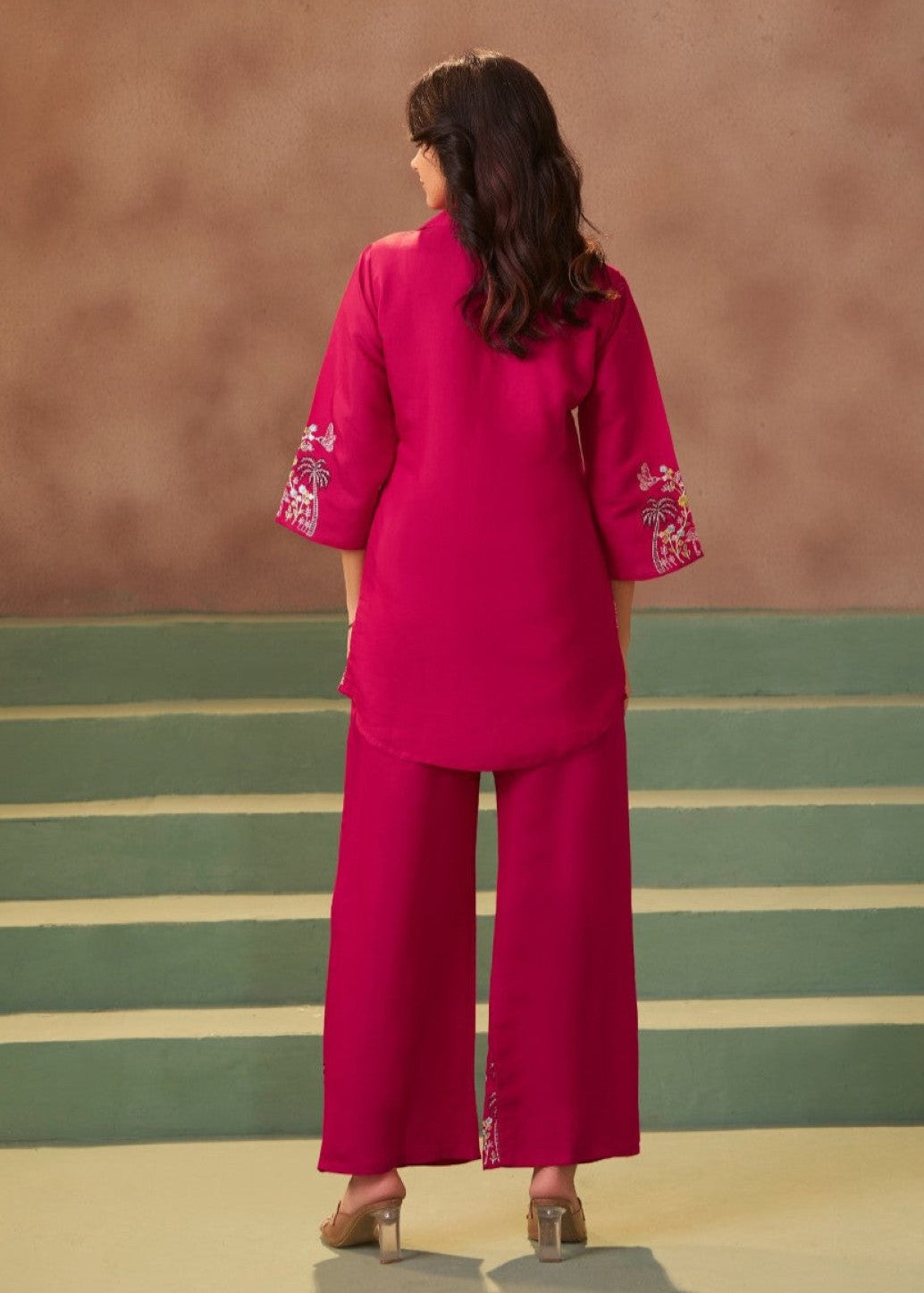 Tiesta Carmine work Co-ord set