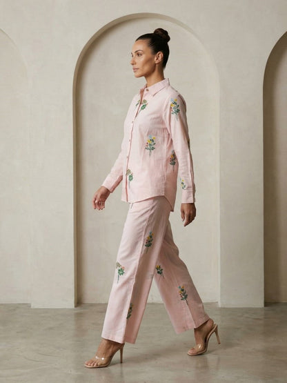 Molly Softpink embroidery cotton co-ord set