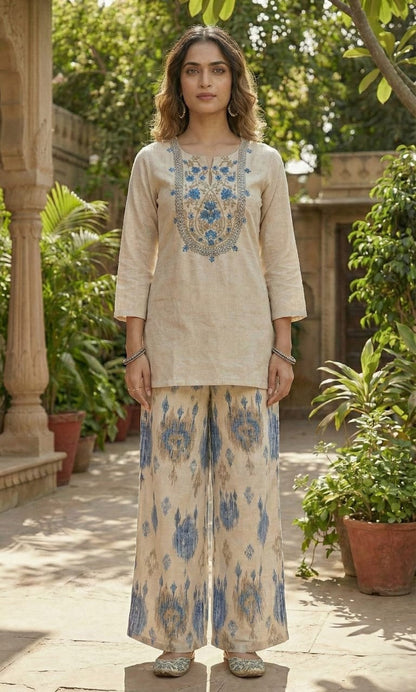 Tuscan cobalt cotton co-ord set