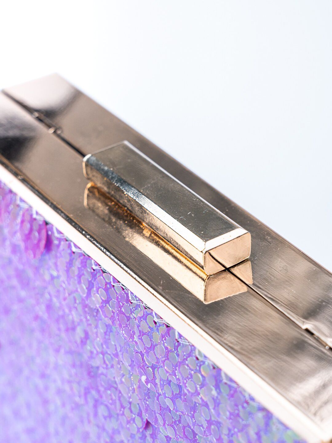 Dhiyona NR Purple & Black Embroidered Box Clutch
