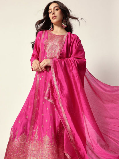 Dhiyona IS Women's Women Paisley Printed Regular Kurta Sets With Dupatta