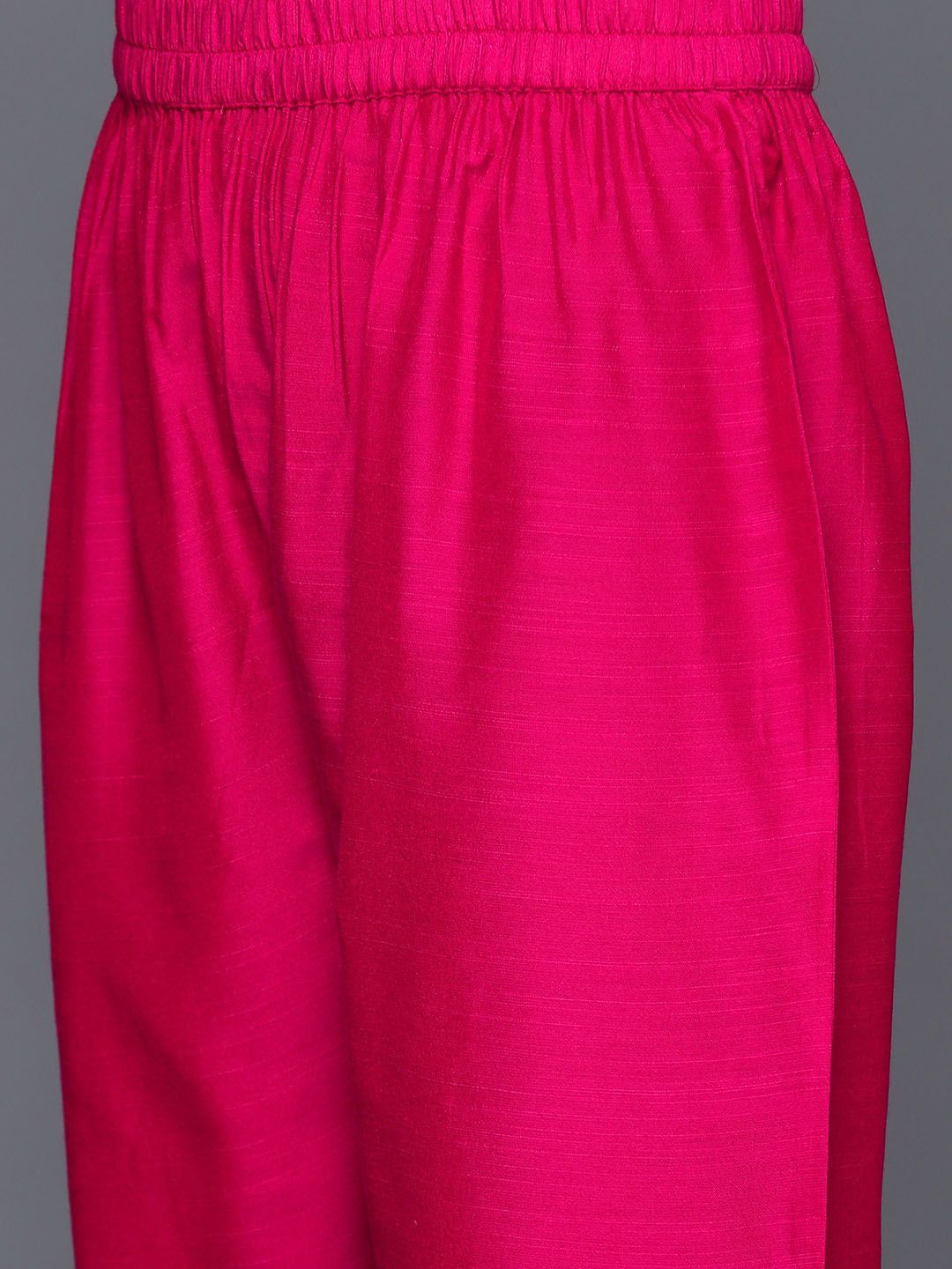 Dhiyona VA Women'sPink Ethnic Yoke Design Regular Thread Work Kurta & Trousers With Dupatta