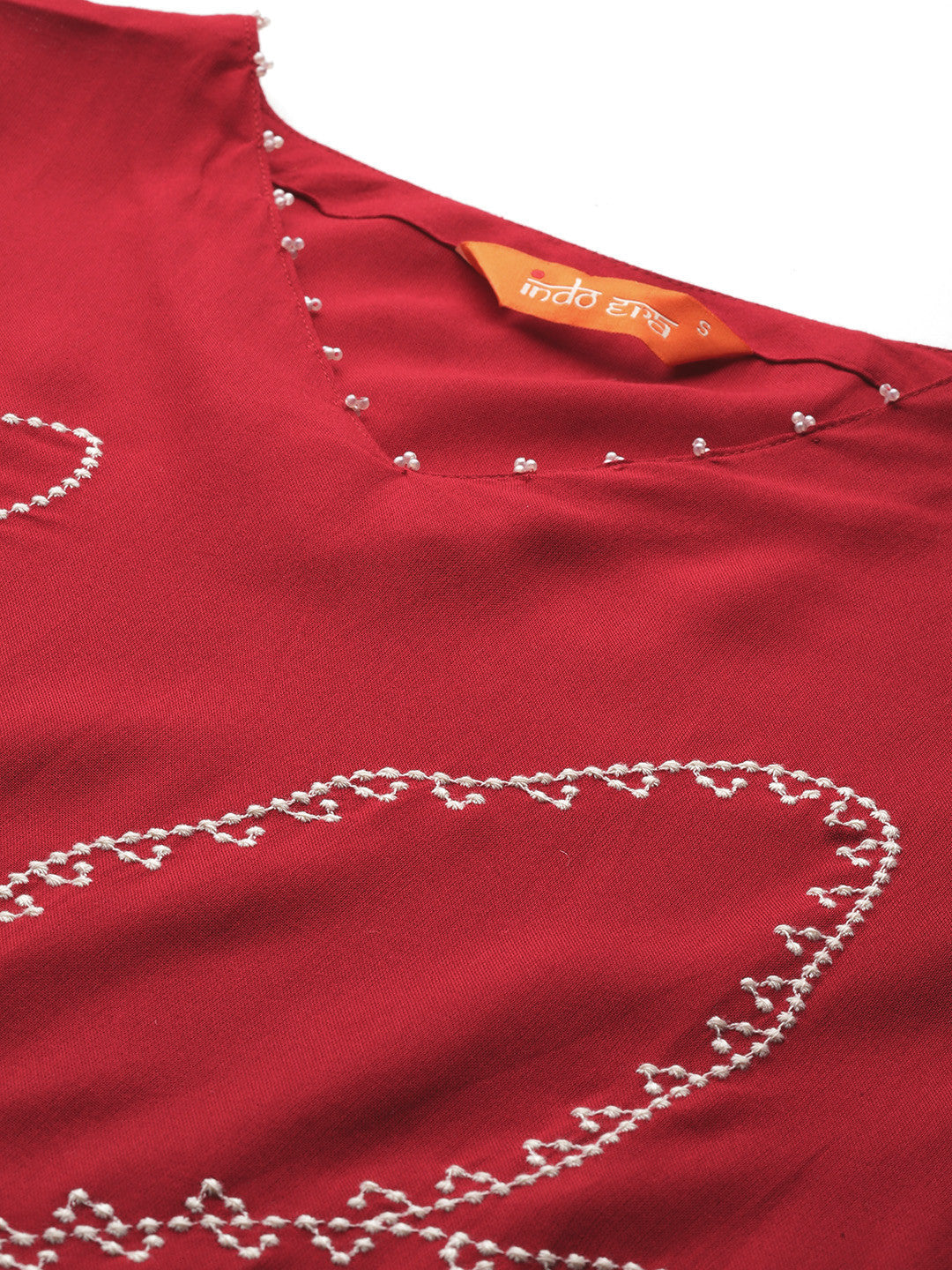 Floral Embroidered Regular Thread Work Kurta with Palazzos