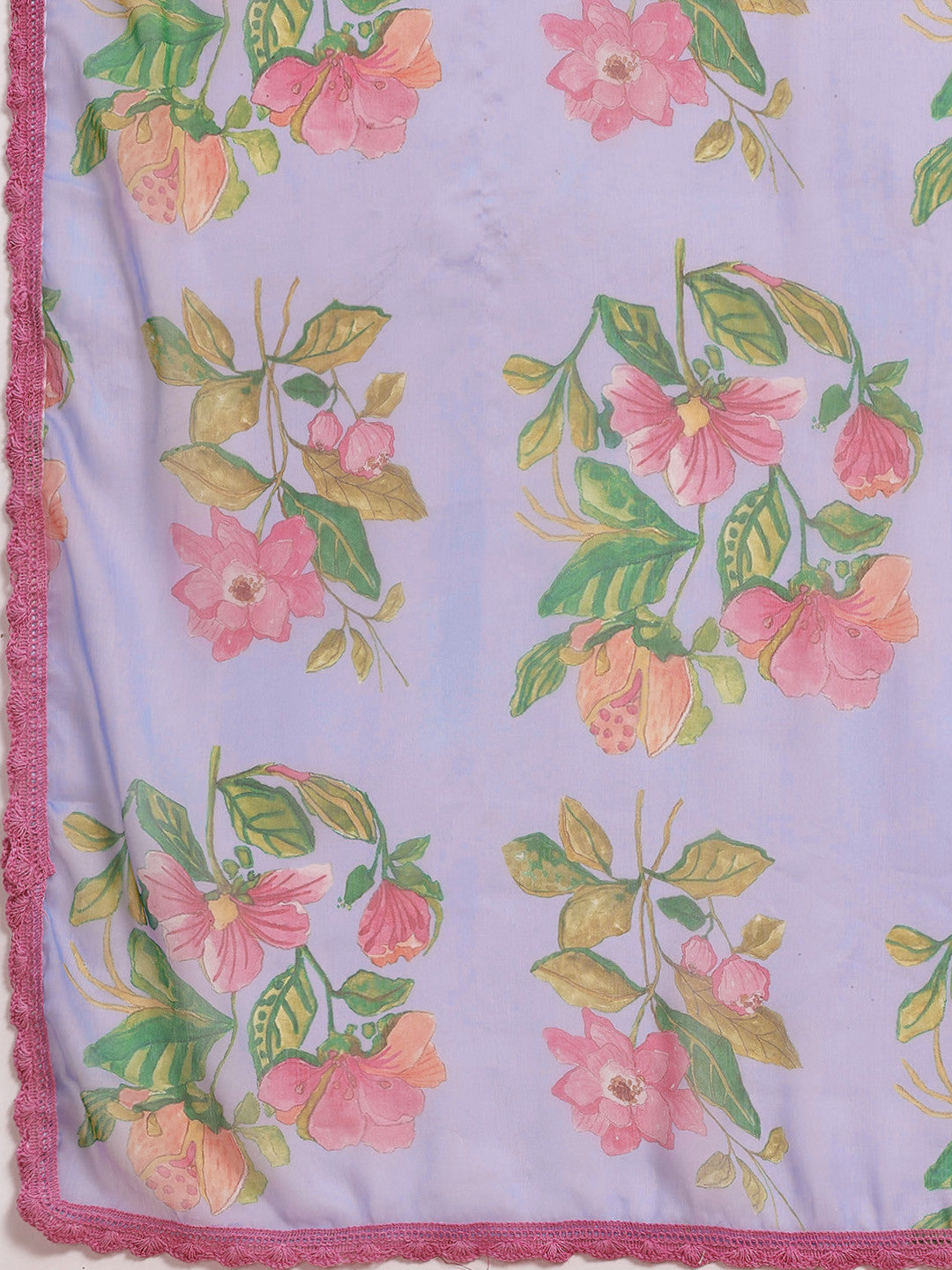 Women Floral Printed Pleated Kurta with Palazzos & With Dupatta