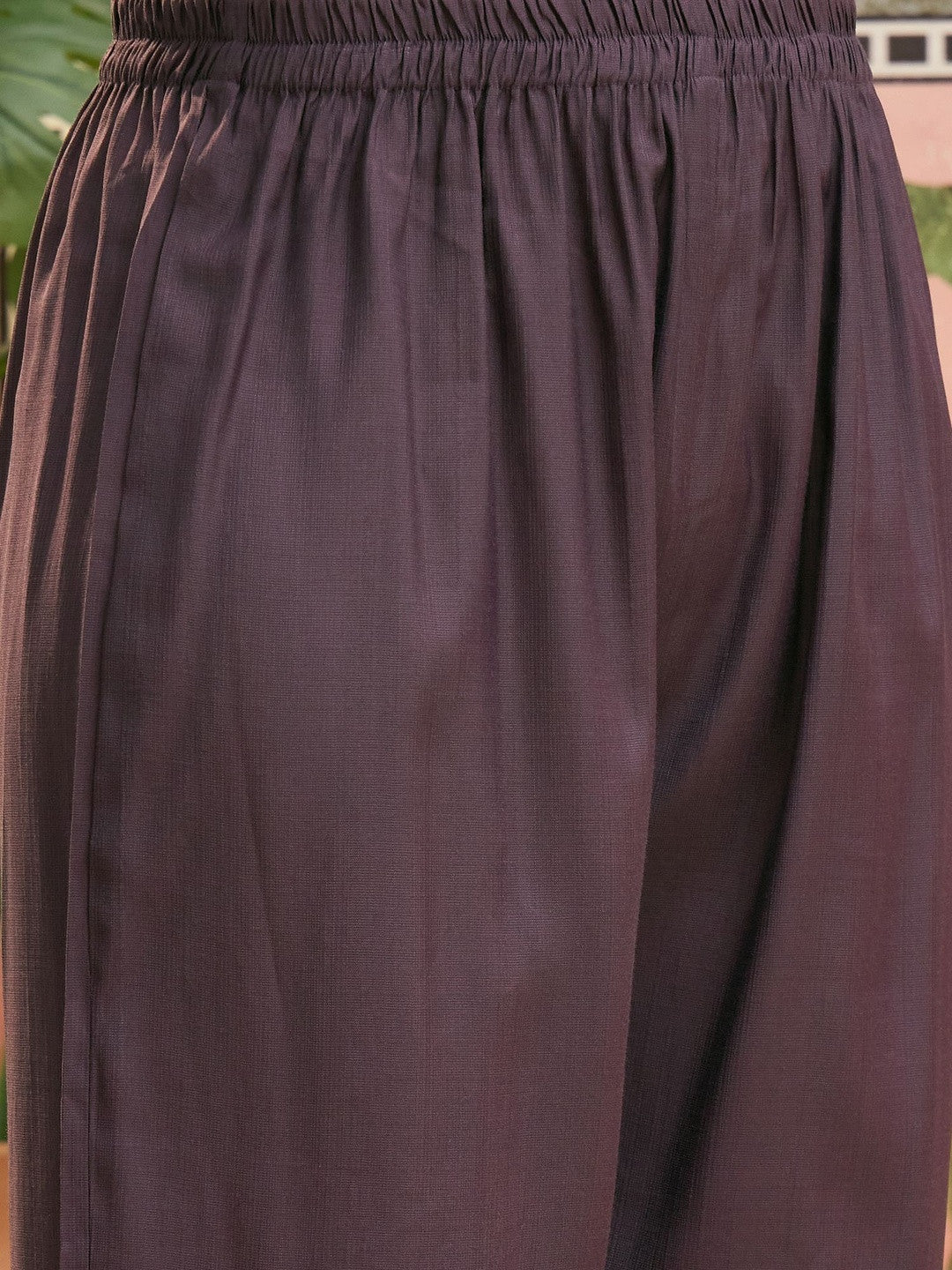Shirt Collar A-Line Kurta & Trousers