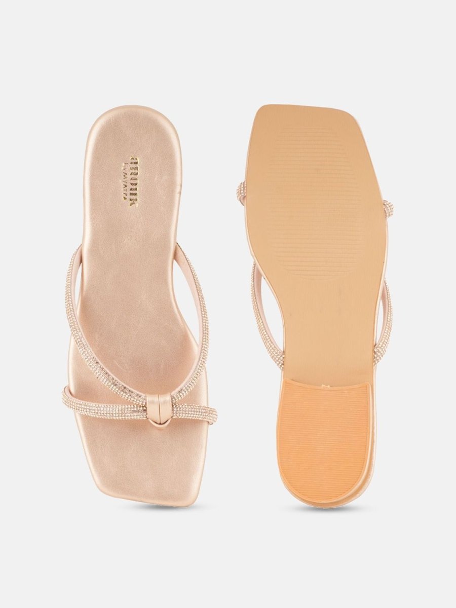 Dhiyona AK Women Embellished Open Toe Flats