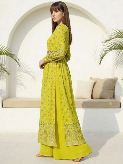 Dhiyona CH Women Printed Regular Kurta with Palazzos