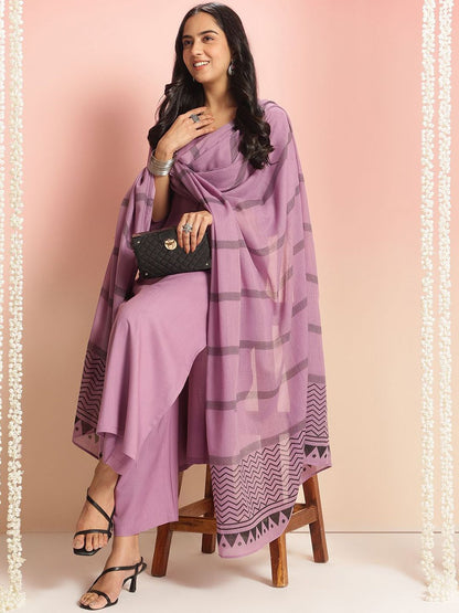 Dhiyona KL Women Regular Kurta with Palazzos & With Dupatta