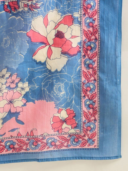 Dhiyona IE Floral Printed Pure Cotton Kurta With Trousers & Dupatta