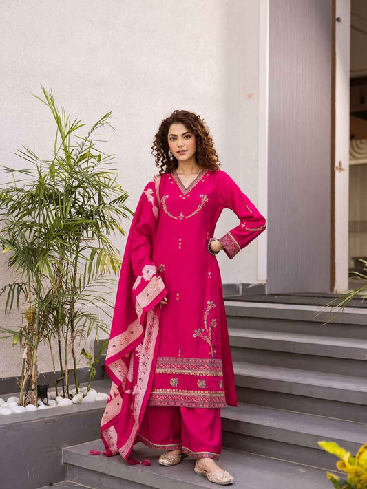 Dhiyona KL Women Ethnic Motifs Kurta with Palazzos & Dupatta