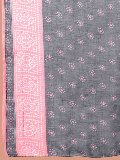 Dhiyona KL Floral Printed Straight Kurta With Salwar & Dupatta