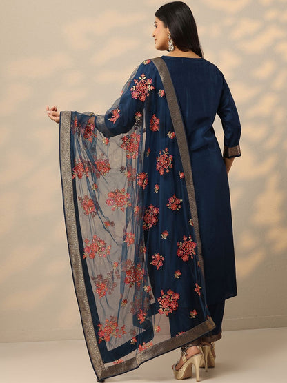 Women Solid Printed Kurta with Trouser