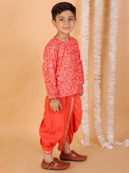 Boys printed kurta dhoti set