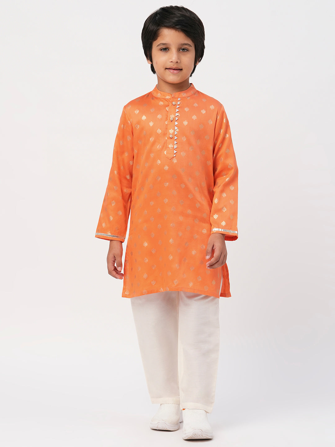 Mehfil Orange Kurta Pant set for Boys