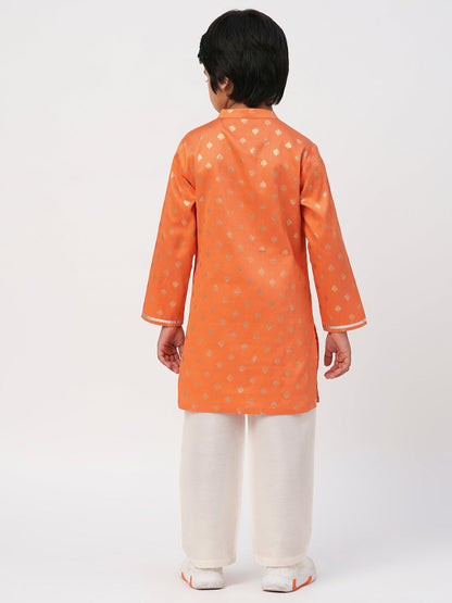 Mehfil Orange Kurta Pant set for Boys