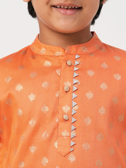 Mehfil Orange Kurta Pant set for Boys