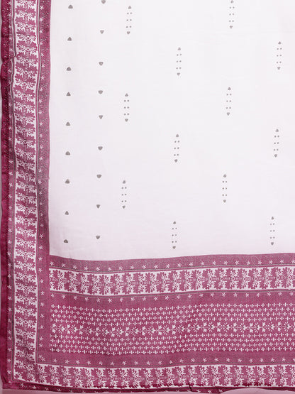 Ethnic Motifs Embroidered Thread Work Kurta with Trousers & Dupatta
