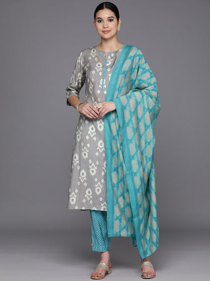 Printed Regular Kurta with Trousers & With Dupatta
