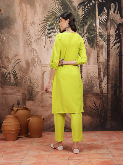 Thread Work Kurta with Trousers