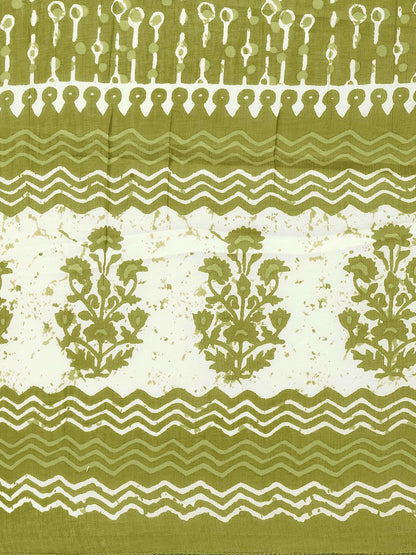 Dhiyona KL Women Green Ethnic Motifs Printed Gotta Patti Kurta with Palazzos & With Dupatta
