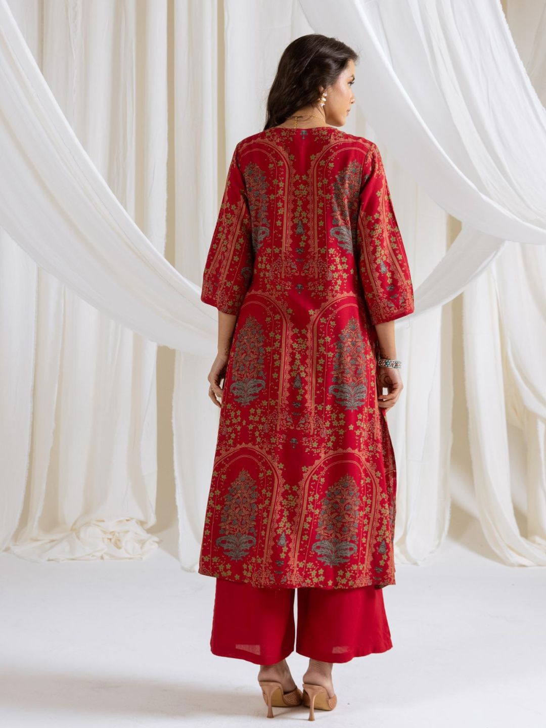 Bakul Scarlet Printed Kurta Pant set