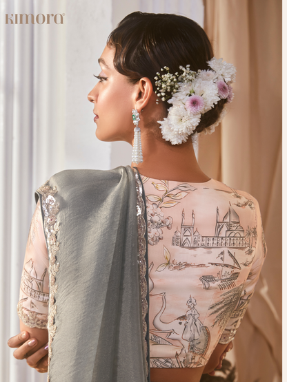 Dhiyona KM Women Grey Saree: Effortless Elegance For Every Occasion