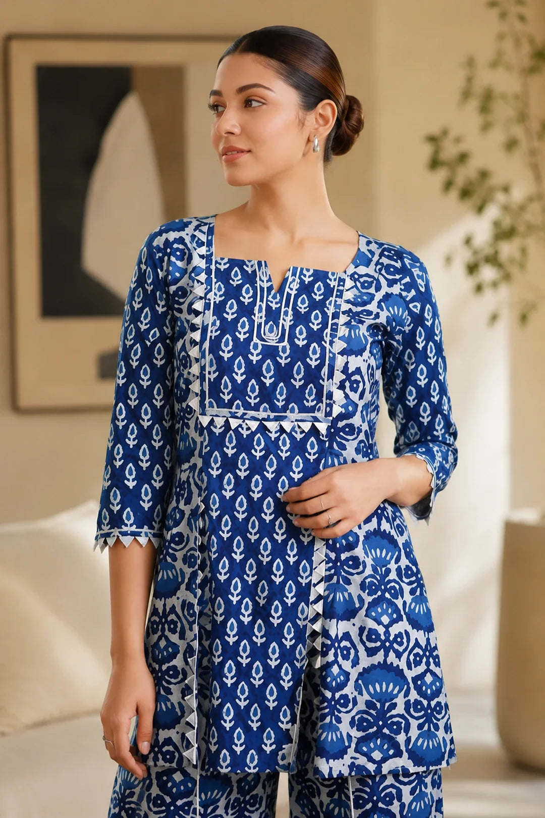 Indigo Arian Sharara Set