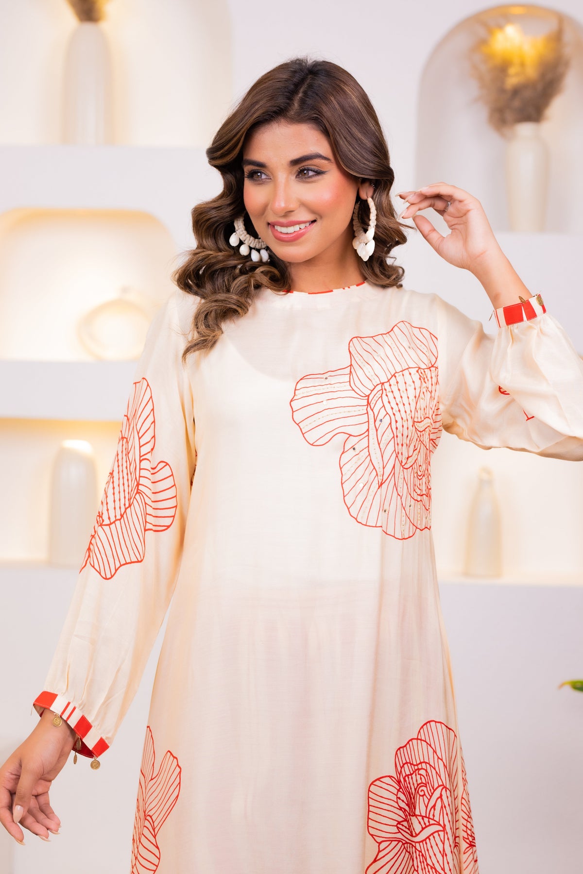 Maurya Bisque Muslin Premium Kurta Pant Set