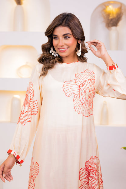 Maurya Bisque Muslin Premium Kurta Pant Set